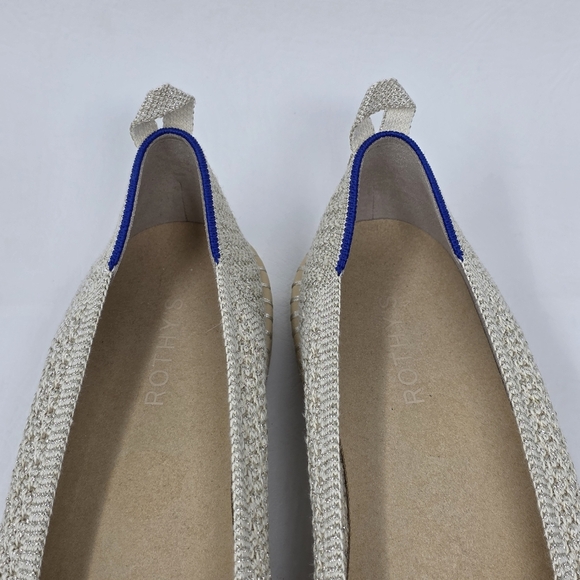 Rothy’s The Espadrille Diamond Metallic Women’s Size 11 Flats New - Picture 9 of 9